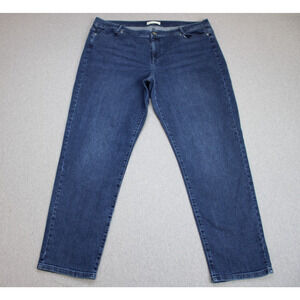J Jill Jeans Womens Size 18 Blue Cotton Blend Stretch Slim Boyfriend